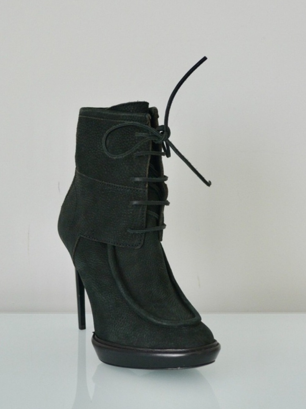 Burberry Women's Knee-High Suede Storm Boot Lace-up Heeled Bootie EU 36